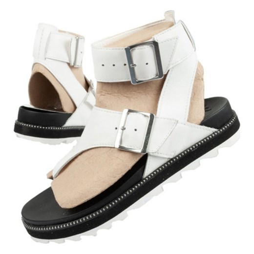 Sandały japonki Sorel W NL6272-125 białe ze sklepu ButyModne.pl w kategorii Sandały damskie - zdjęcie 142346850