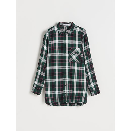 Reserved - Koszula w kratę - Khaki Reserved 34 Reserved