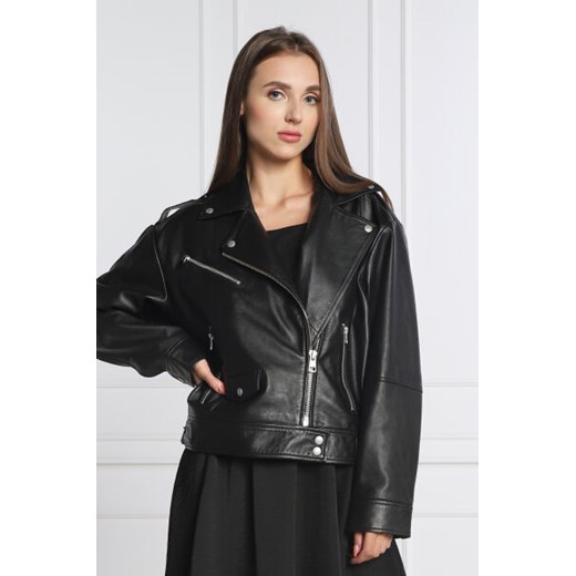 CALVIN KLEIN JEANS Skórzana ramoneska | Relaxed fit M wyprzedaż Gomez Fashion Store
