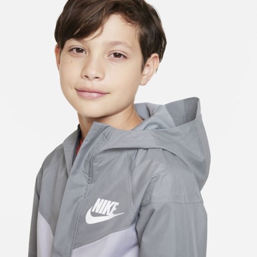 Kurtka dla dużych dzieci (chłopców) Nike Sportswear Storm-FIT Windrunner - Szary Nike L Nike poland