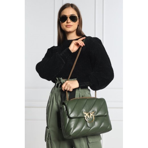 Pinko Skórzana torebka na ramię LOVE BIG PUFF MAXI QUILT 6 CL Pinko Uniwersalny Gomez Fashion Store