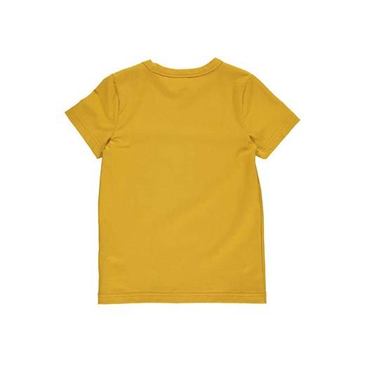 T-shirt w kolorze żółtym ze wzorem 128 okazyjna cena Limango Polska