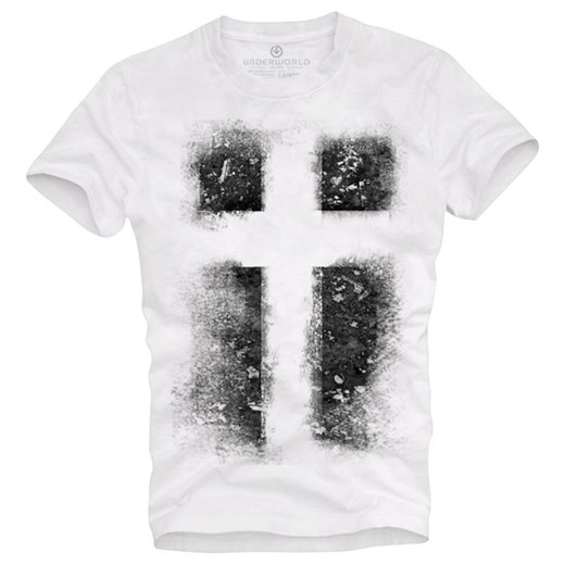 T-shirt męski UNDERWORLD Cross biały ze sklepu morillo w kategorii T-shirty męskie - zdjęcie 142424210