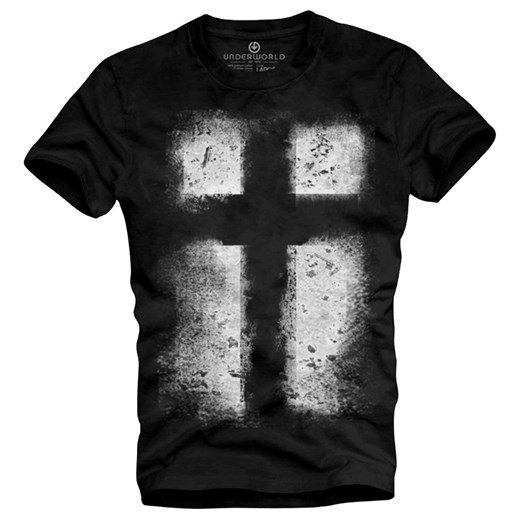 T-shirt męski UNDERWORLD Cross czarny ze sklepu morillo w kategorii T-shirty męskie - zdjęcie 142424213