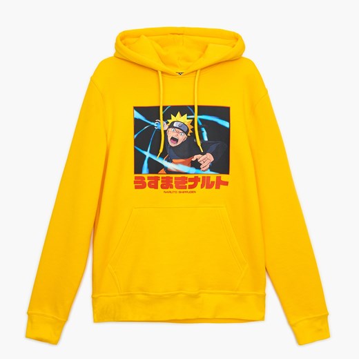 Cropp - Bluza z kapturem Naruto - Żółty Cropp L Cropp okazja