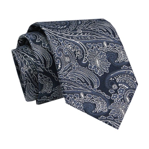 Elegancki, Klasyczny, Męski Krawat -ALTIES - Grantat w Orientalny Wzór KRALTS0680 ze sklepu JegoSzafa.pl w kategorii Krawaty - zdjęcie 142429044