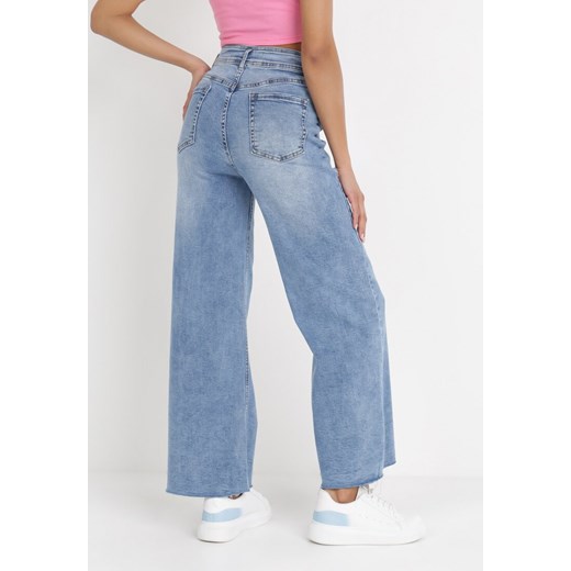 Niebieskie Jeansy Wide Leg Agamna M Born2be Odzież