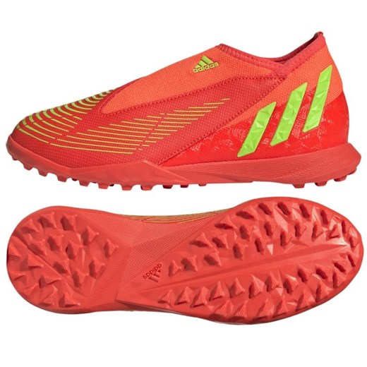 Buty adidas Predator Edge.3 Ll Tf Jr GV8489 czerwone pomarańcze i czerwienie ze sklepu ButyModne.pl w kategorii Buty sportowe dziecięce - zdjęcie 142437001