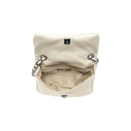 Skórzna torebka w kolorze ecru  - (S)20 x (W)12,5 x (G)6 cm Anna Lucchini onesize Limango Polska okazyjna cena