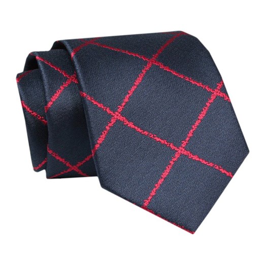 Męski Krawat - ALTIES - Klasyczny - Duże Kwadraty KRALTS0707 ze sklepu JegoSzafa.pl w kategorii Krawaty - zdjęcie 142461861