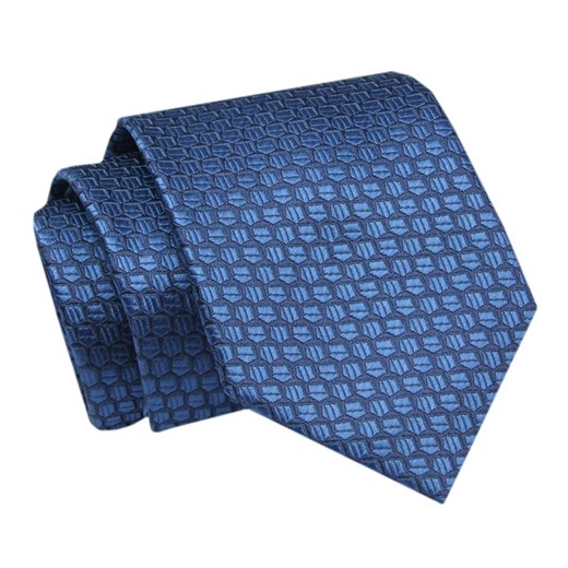 Krawat - ALTIES - Elegancki Granat KRALTS0747 ze sklepu JegoSzafa.pl w kategorii Krawaty - zdjęcie 142509532
