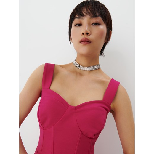 Mohito - Sukienka mini na szerokich ramiączkach - Różowy Mohito S Mohito