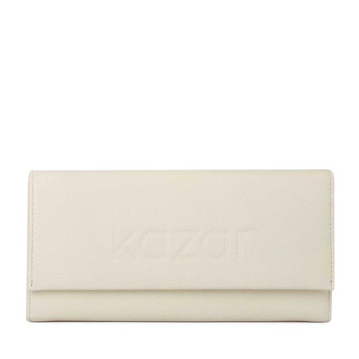 Duży skórzany portfel damski z tłoczonym logotypem Kazar  wyprzedaż Kazar