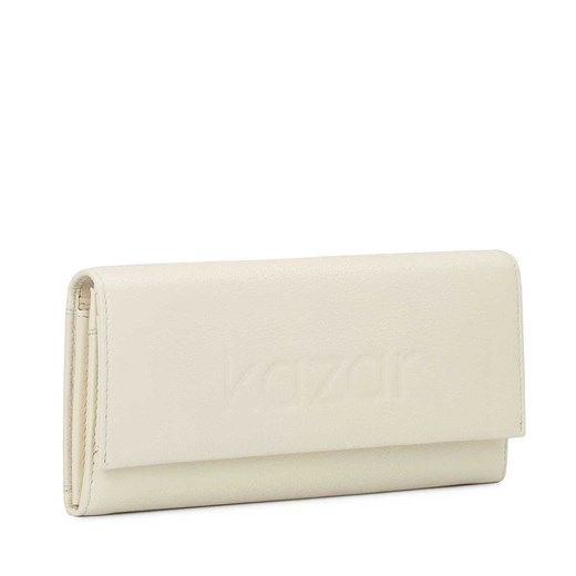 Duży skórzany portfel damski z tłoczonym logotypem Kazar  okazja Kazar