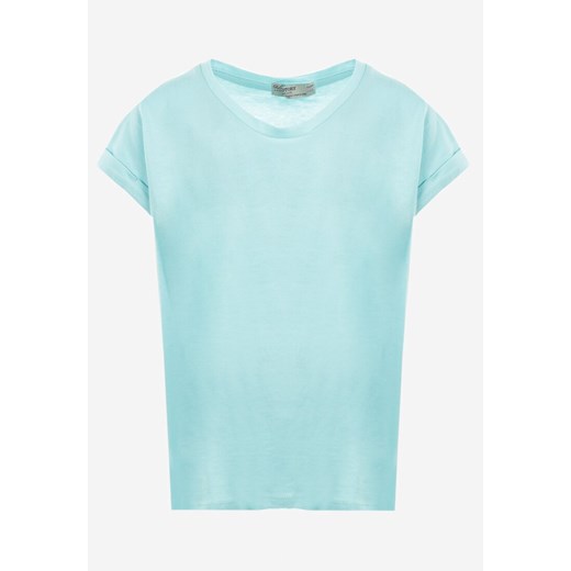 Jasnoniebieska Koszulka Nysasis ze sklepu Born2be Odzież w kategorii Bluzki dziewczęce - zdjęcie 142550302