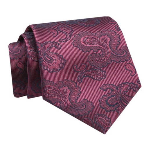 Krawat - ALTIES - Bordo z Orientalnym Wzorem KRALTS0778 ze sklepu JegoSzafa.pl w kategorii Krawaty - zdjęcie 142557054