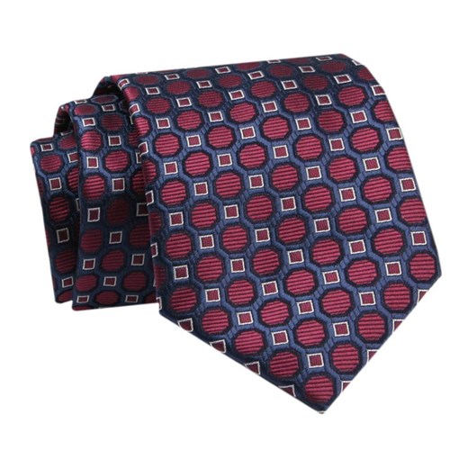 Krawat - ALTIES - Granat i Ciemna Czerwień KRALTS0752 ze sklepu JegoSzafa.pl w kategorii Krawaty - zdjęcie 142557082