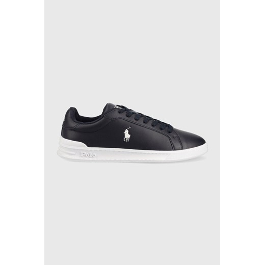 Polo Ralph Lauren sneakersy skórzane Hrt Ct II kolor granatowy 809846186001 ze sklepu ANSWEAR.com w kategorii Buty sportowe męskie - zdjęcie 142580240