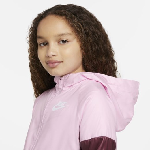 Kurtka dla dużych dzieci (dziewcząt) Nike Sportswear Windrunner - Różowy Nike M Nike poland