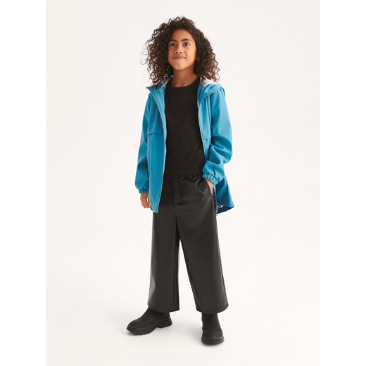 Reserved - Gumowany płaszcz z nadrukiem - morski ze sklepu Reserved w kategorii Kurtki dziewczęce - zdjęcie 142616411