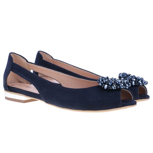 BALERINY SKÓRZANE GRANAT ZAMSZ 626 LaFEMME Lafemmeshoes 39 lafemmeshoes.pl
