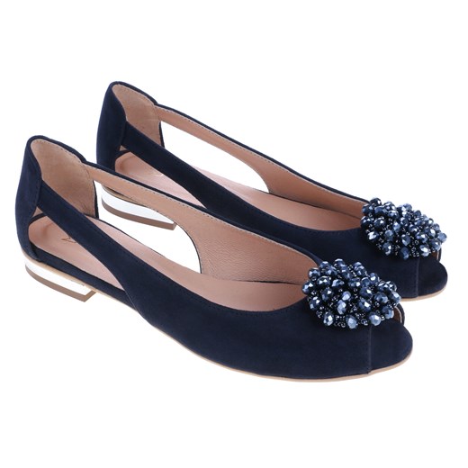 BALERINY SKÓRZANE GRANAT ZAMSZ 626 LaFEMME Lafemmeshoes 38 lafemmeshoes.pl