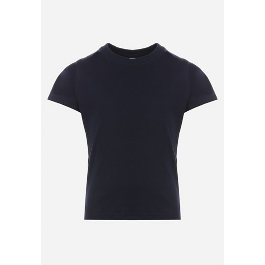 Granatowa Koszulka Iaoel ze sklepu Born2be Odzież w kategorii Bluzki dziewczęce - zdjęcie 142625854