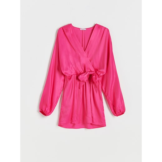 Reserved - Sukienka z wiskozy - Różowy Reserved M Reserved
