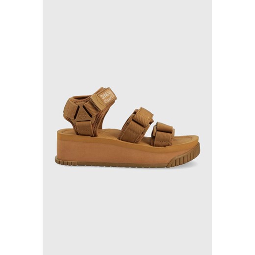 Shaka sandały damskie kolor brązowy na platformie Shaka 41 promocyjna cena ANSWEAR.com