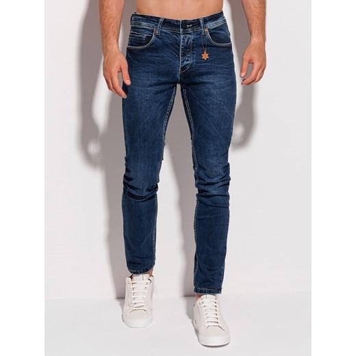 Spodnie męskie jeansowe 1248P - niebieskie Edoti.com 34 Edoti