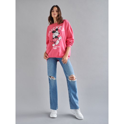 Sinsay - Bluza Myszka Miki - Różowy Sinsay M Sinsay