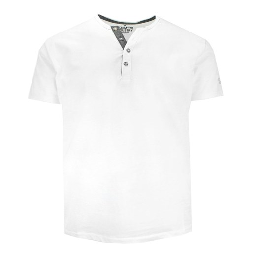 T-shirt Bawełniany z Guzikami przy Kołnierzyku, Biały bez Nadruku, Krótki Rękaw -PAKO JEANS TSPJNSHIRTbi ze sklepu JegoSzafa.pl w kategorii T-shirty męskie - zdjęcie 142670440