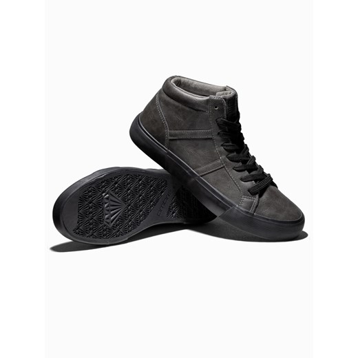 Buty męskie sneakersy T379 - szare ze sklepu ombre w kategorii Trampki męskie - zdjęcie 142721441