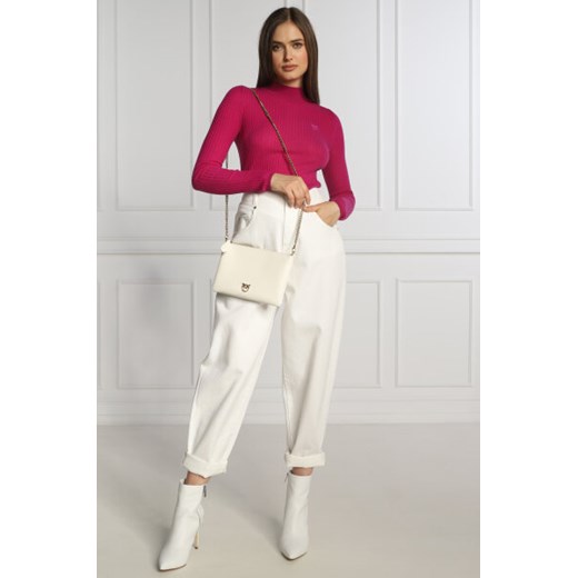 Pinko Skórzana kopertówka FLAT CLASSIC SIMPLY 1 VITELLO Pinko Uniwersalny Gomez Fashion Store