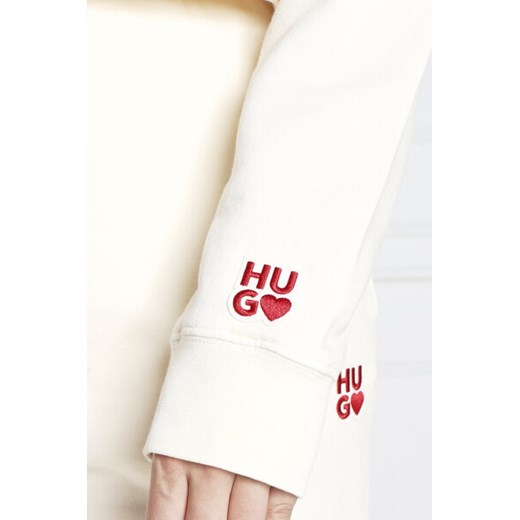 Bluza damska biała Hugo Boss casualowa krótka 