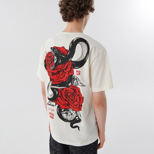 T-shirt męski Cropp z długim rękawem z dzianiny