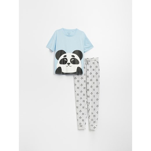 Dwuczęściowa piżama z nadrukiem w pandy - Wielobarwny House XS House
