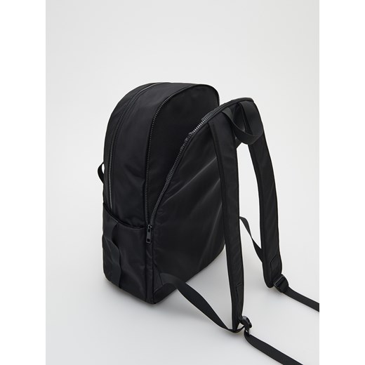 Reserved - Plecak z gładkiego materiału - Czarny Reserved ONE SIZE Reserved