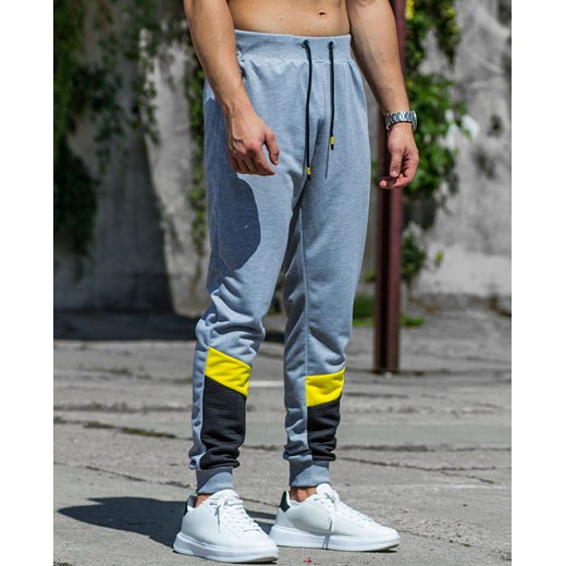 Spodnie męskie joggery szare Recea ze sklepu Recea.pl w kategorii Spodnie męskie - zdjęcie 142768212