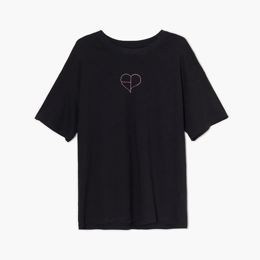 Cropp - Czarny t-shirt Blackpink - Czarny Cropp L wyprzedaż Cropp