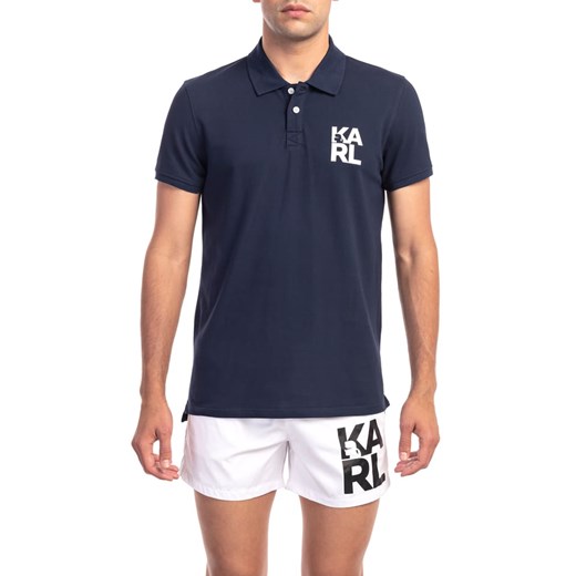 Koszulka polo w kolorze granatowym Karl Lagerfeld XXL okazja Limango Polska