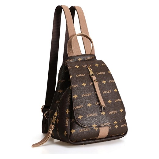 Plecak w kolorze brązowym - 30 x 35 x 13 cm Lucky Bees onesize okazyjna cena Limango Polska