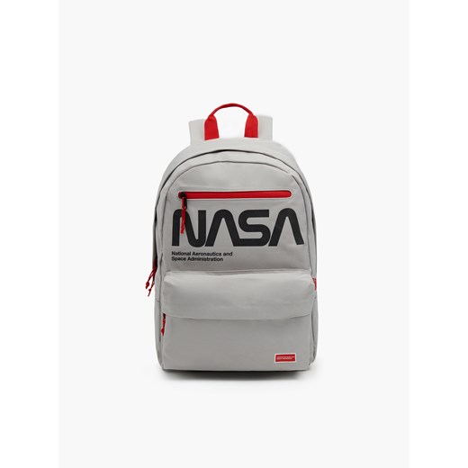 Cropp - Plecak z nadrukiem NASA - Jasny szary Cropp Uniwersalny Cropp