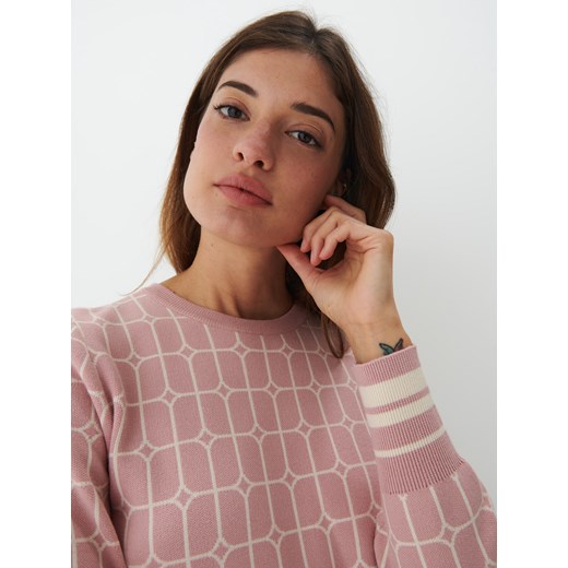 Mohito - Różowy sweter we wzory - Różowy Mohito M Mohito