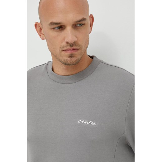 Calvin Klein bluza męska kolor szary z nadrukiem Calvin Klein S ANSWEAR.com