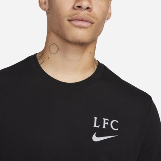 Męski T-shirt piłkarski Liverpool F.C. Ignite (wersja wyjazdowa) - Czerń Nike XL Nike poland