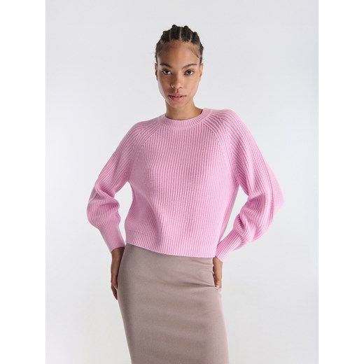 Reserved - Gładki sweter - Różowy Reserved M Reserved