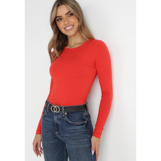 Czerwona Bluzka Muriella ze sklepu Born2be Odzież w kategorii Bluzki damskie - zdjęcie 142939563