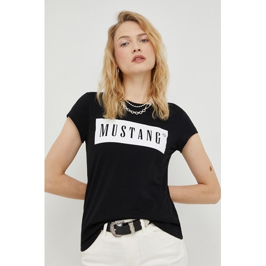 Mustang t-shirt damski kolor czarny Mustang L ANSWEAR.com