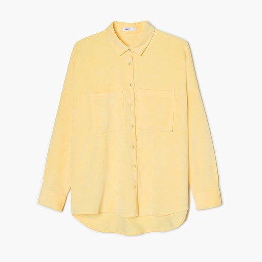 Cropp - Żółta koszula oversize - Żółty Cropp M promocja Cropp